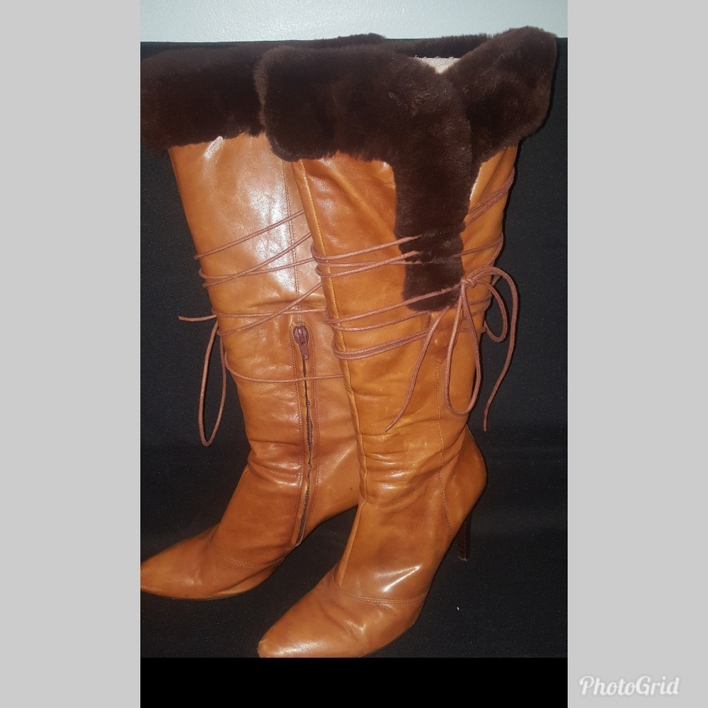 Faux fur boots